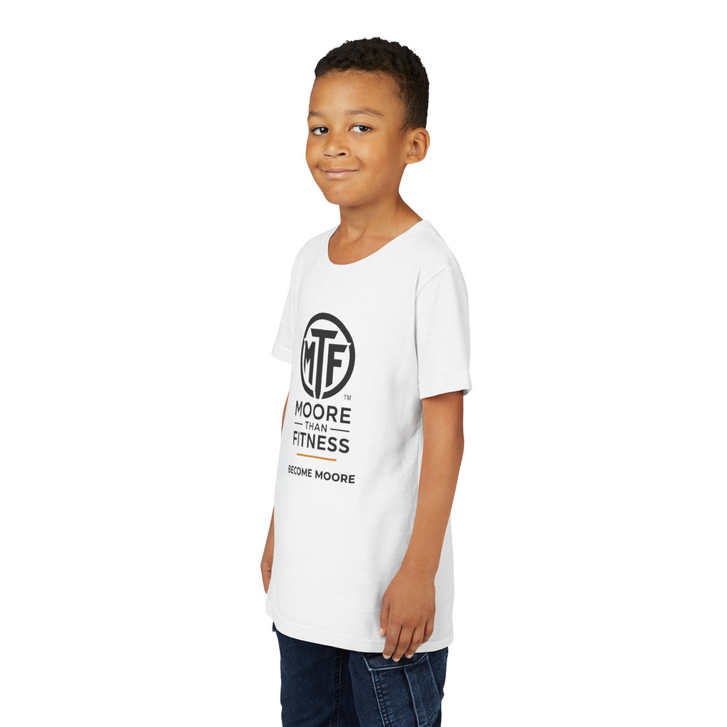 Youth Tee — Moore Than Fitness 'Become Moore' Logo Tee (Move With Purpose)
