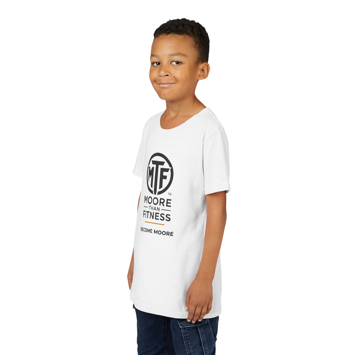 Youth Tee — Moore Than Fitness 'Become Moore' Logo Tee (Move With Purpose)