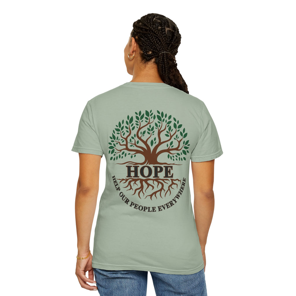 Hope Tree T-Shirt — "Help Our People Everywhere" Comfort Tee