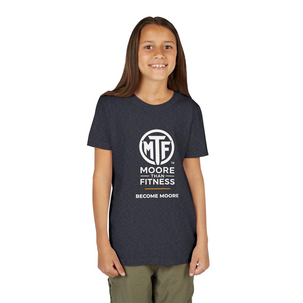 Youth Tee — Moore Than Fitness 'Become Moore' Logo Tee (Move With Purpose)