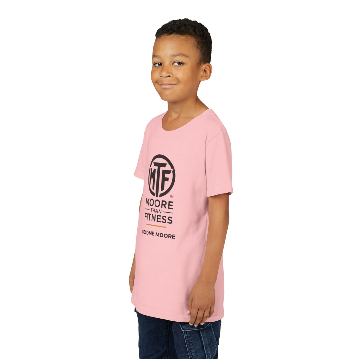 Youth Tee — Moore Than Fitness 'Become Moore' Logo Tee (Move With Purpose)