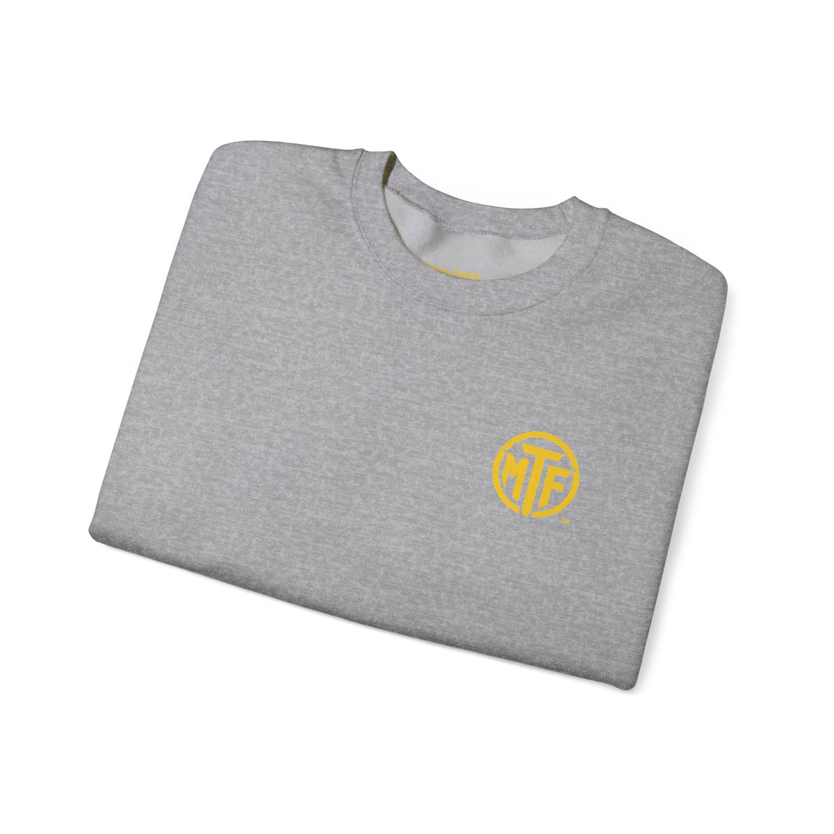 Crewneck Sweatshirt — "Unfinished by Design" Minimal Logo Pullover