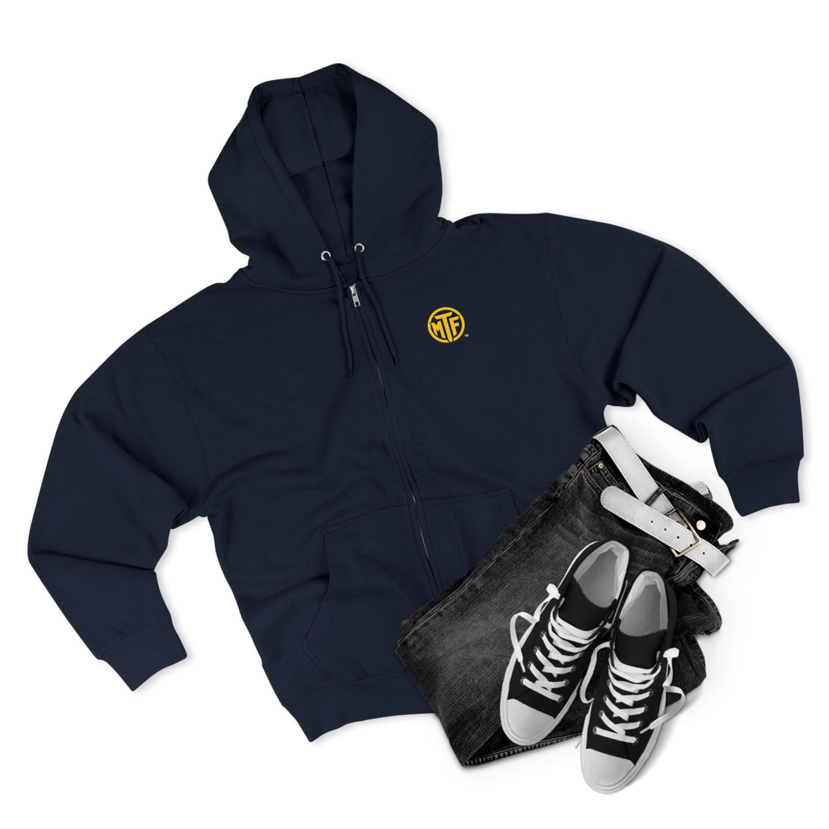 Move With Purpose Zip Hoodie — Moore Than Fitness Logo Fitness Hoodie