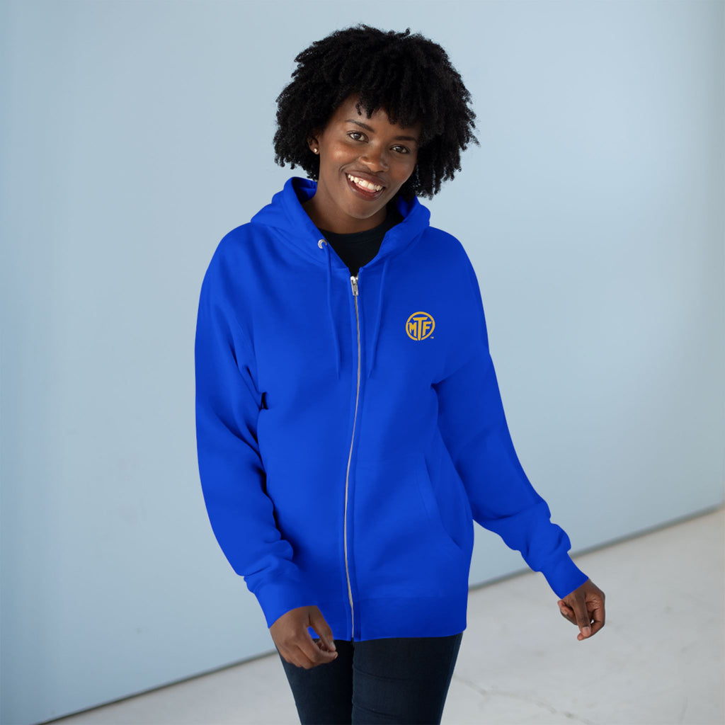Move With Purpose Zip Hoodie — Moore Than Fitness Logo Fitness Hoodie
