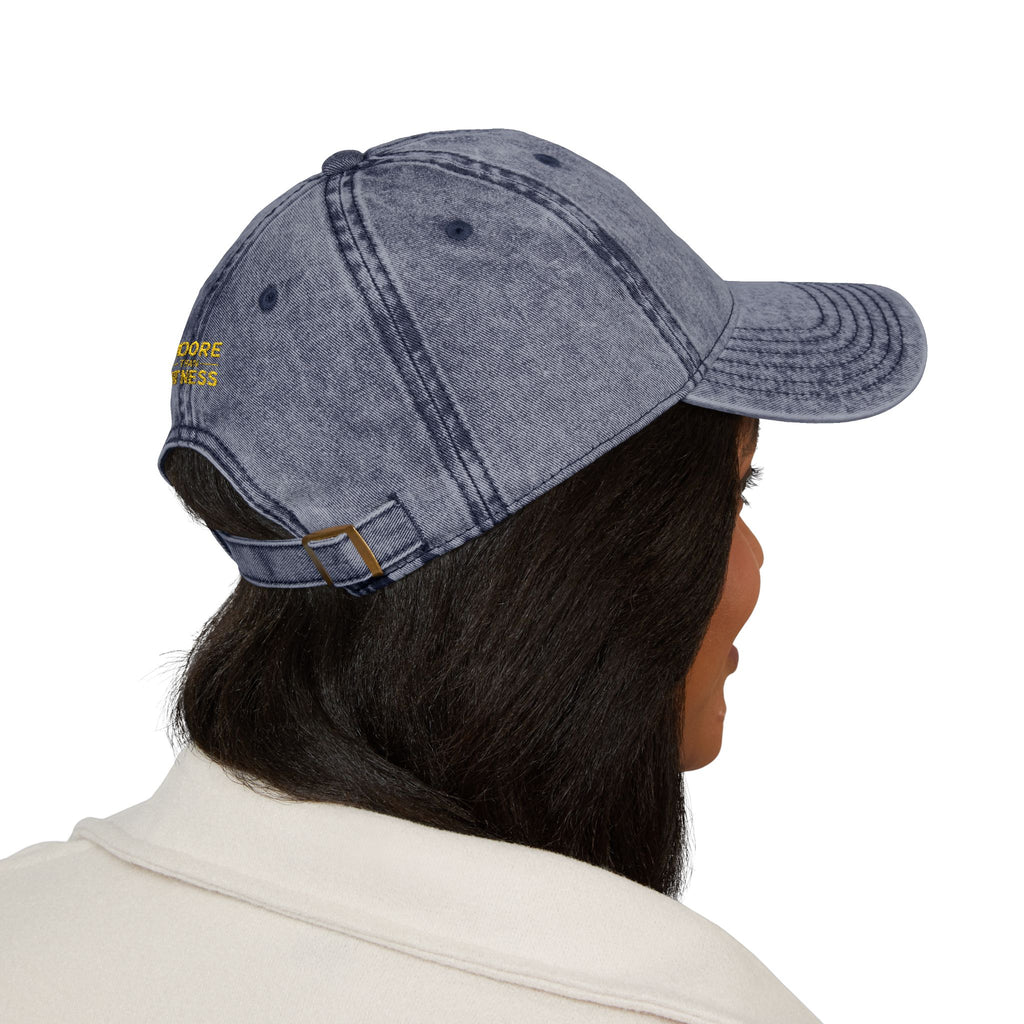 Vintage Embroidered Cap — Distressed Monogram Dad Hat