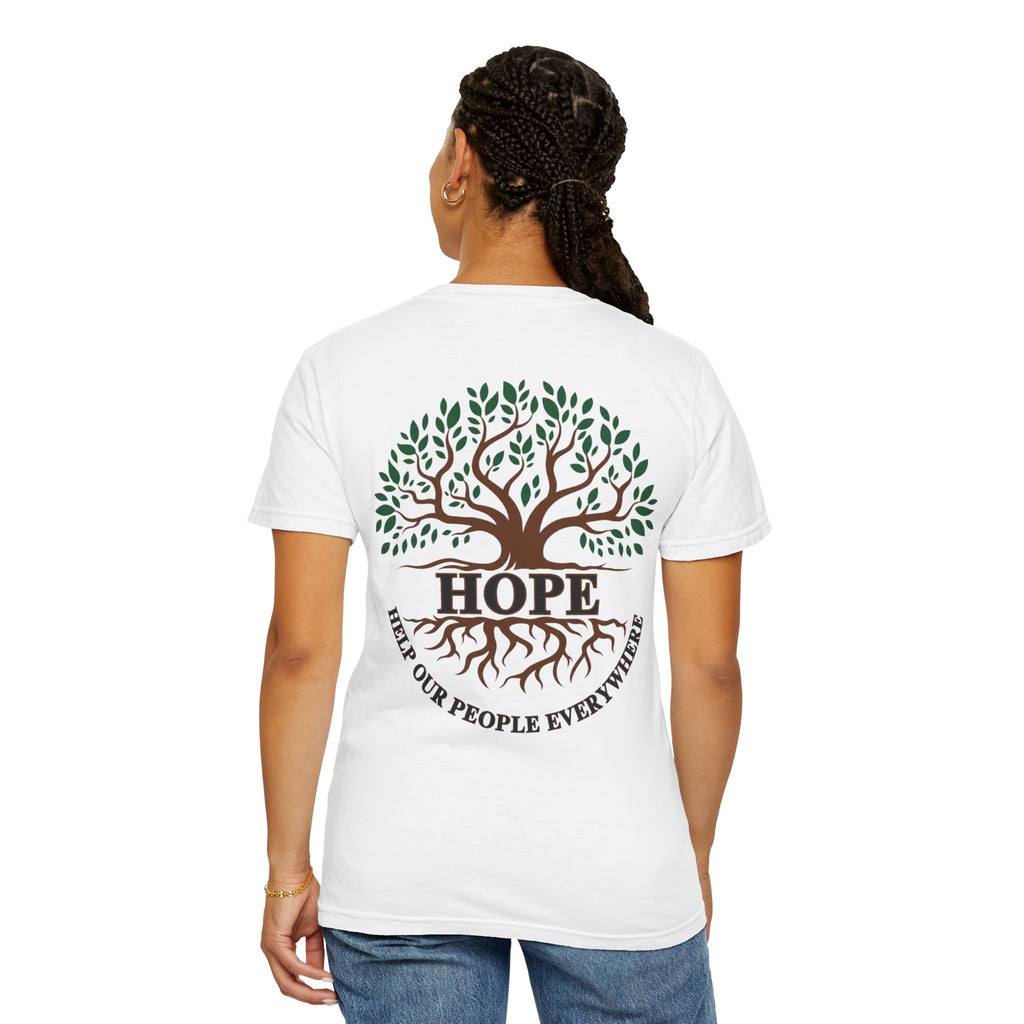 Hope Tree T-Shirt — "Help Our People Everywhere" Comfort Tee