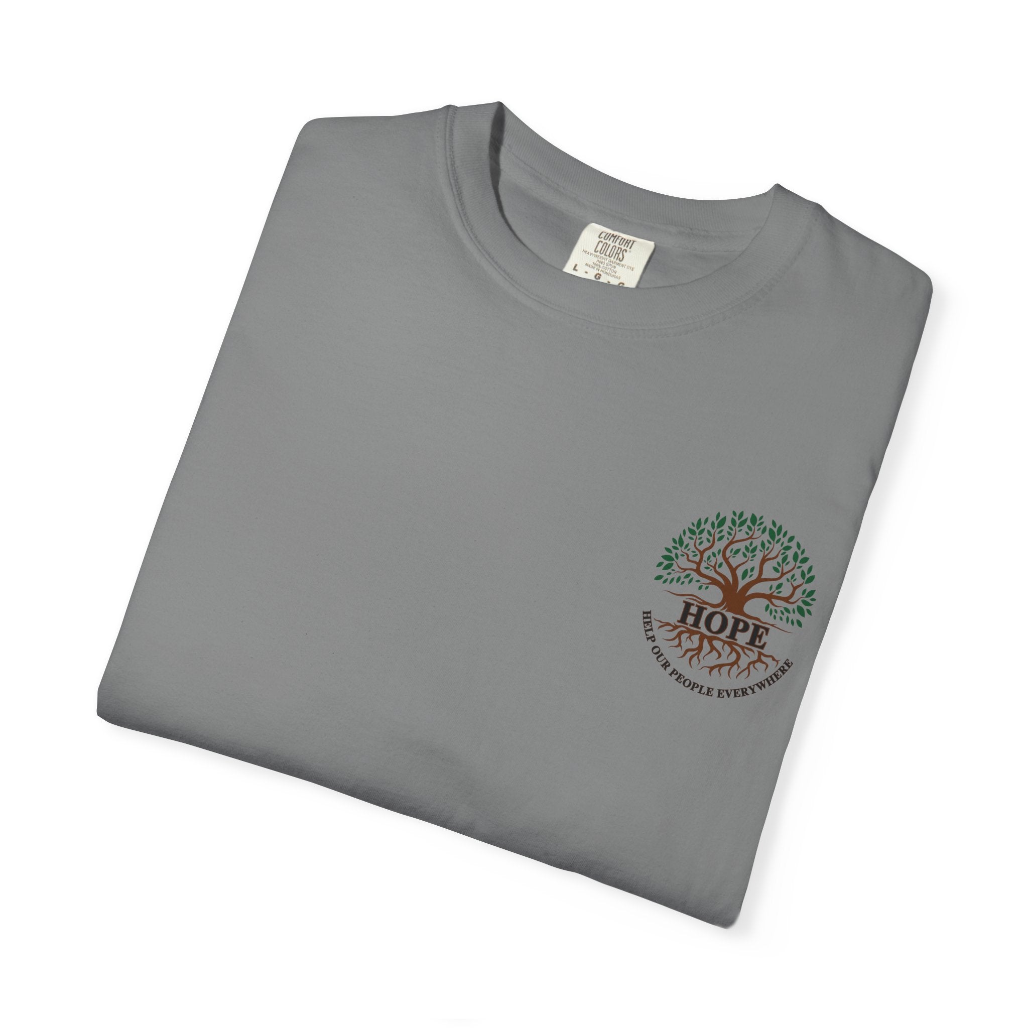 Hope Tree T-Shirt — "Help Our People Everywhere" Comfort Tee
