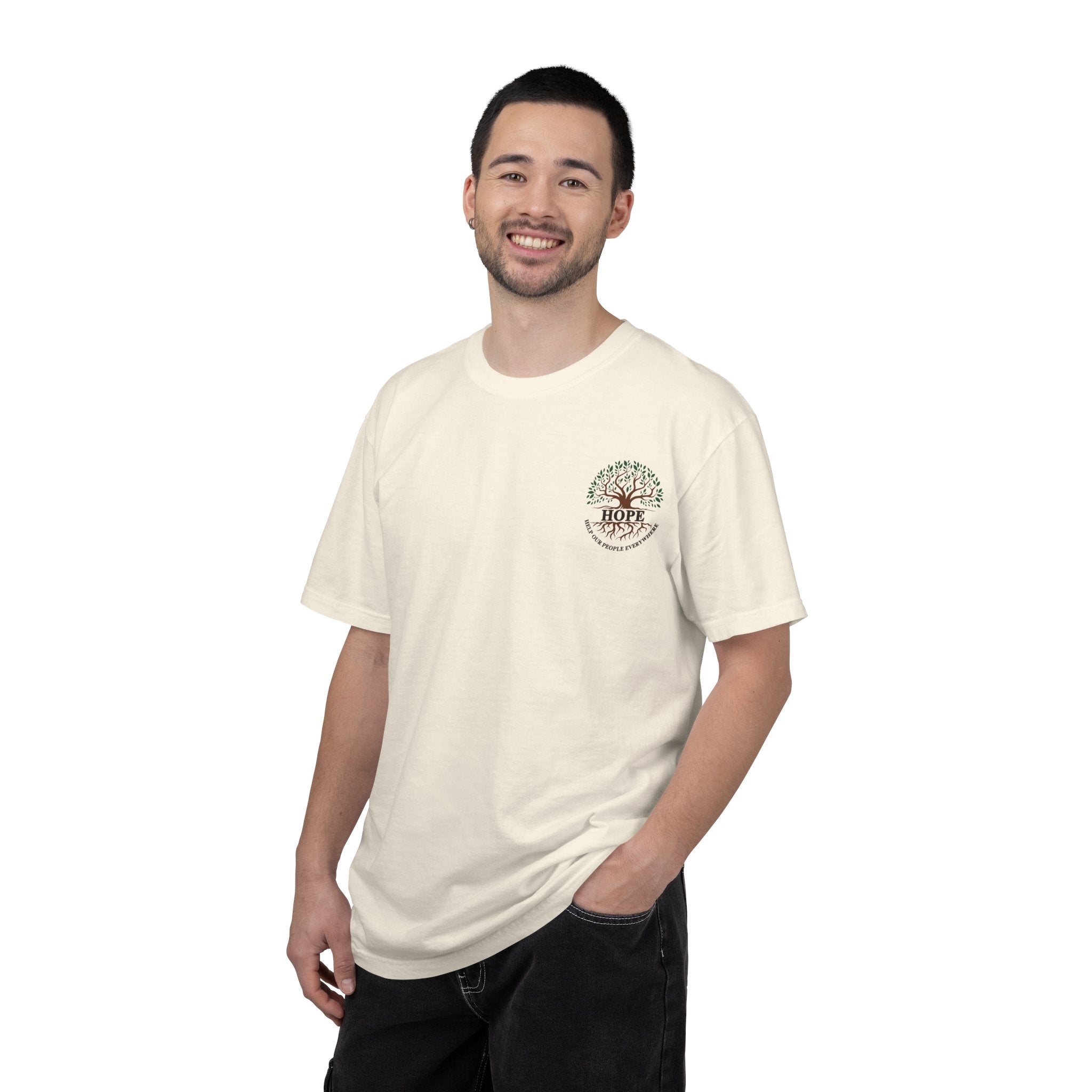 Hope Tree T-Shirt — "Help Our People Everywhere" Comfort Tee