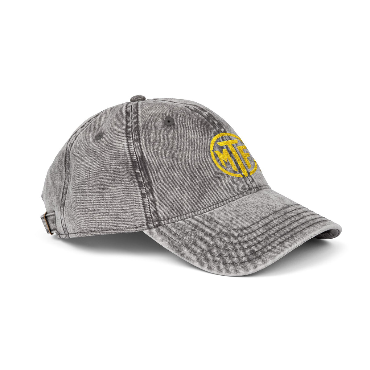 Vintage Embroidered Cap — Distressed Monogram Dad Hat