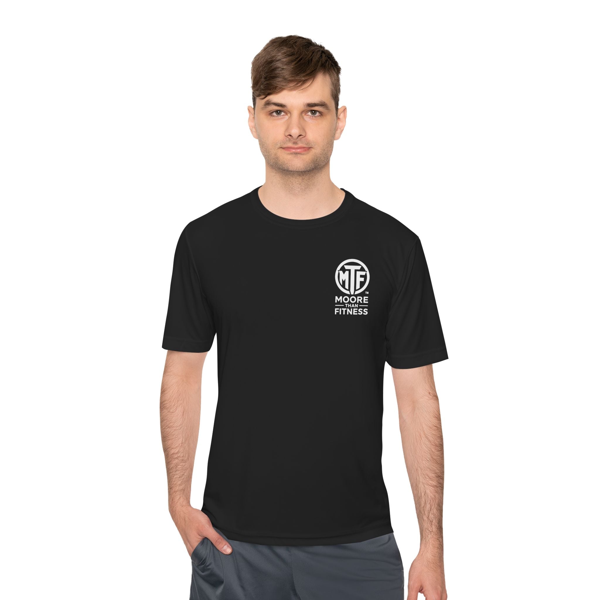 Moore Fitness 'Helping People Become More' Moisture-Wicking Tee