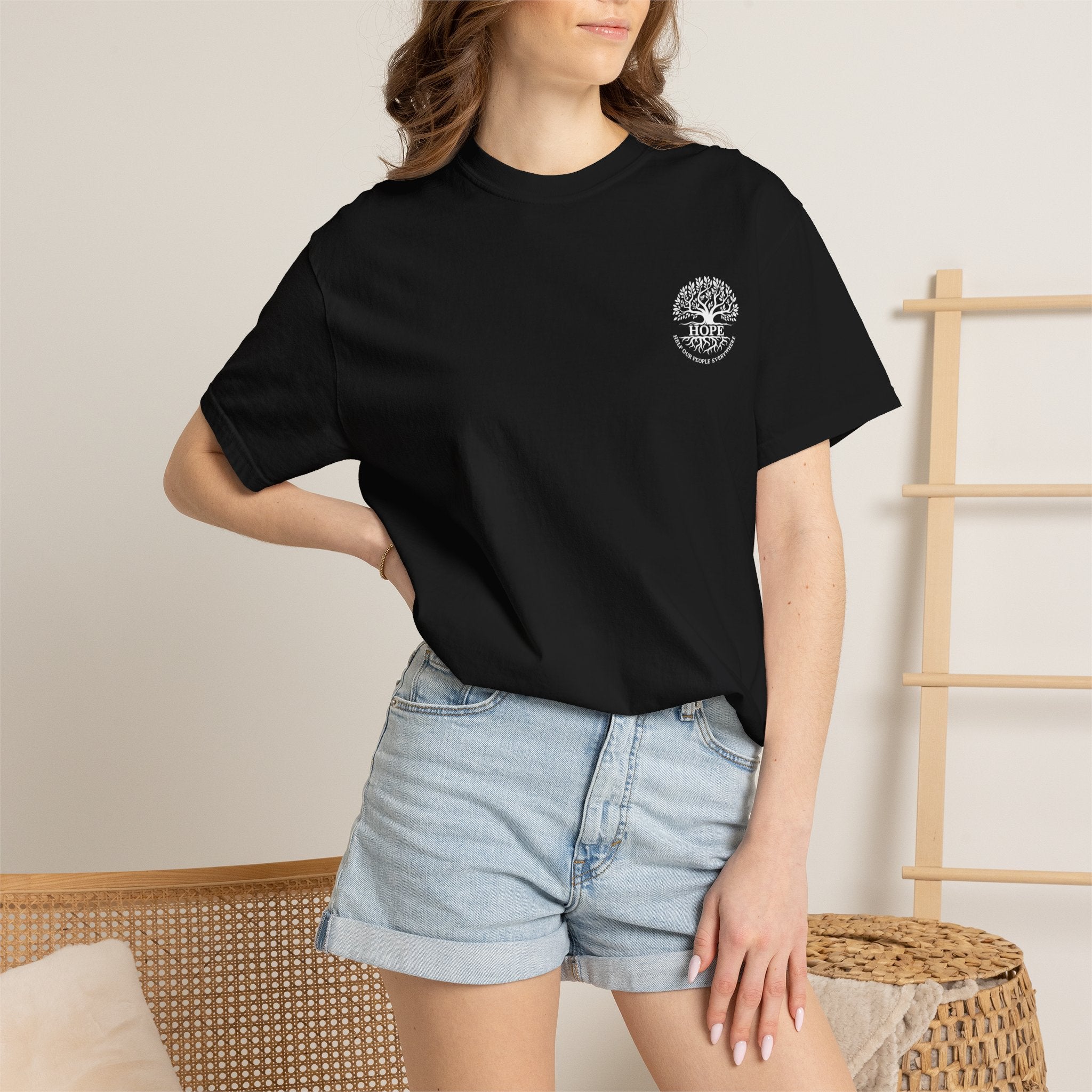 Hope Tree T-Shirt — "Help Our People Everywhere" Comfort Tee