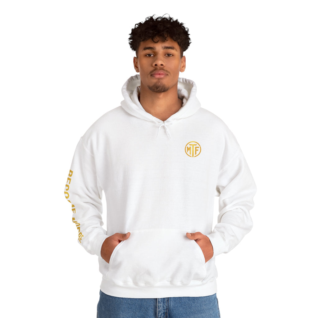 Signature Moore Than Fitness Logo Hoodie — "Become Moore" Sleeve Pullover