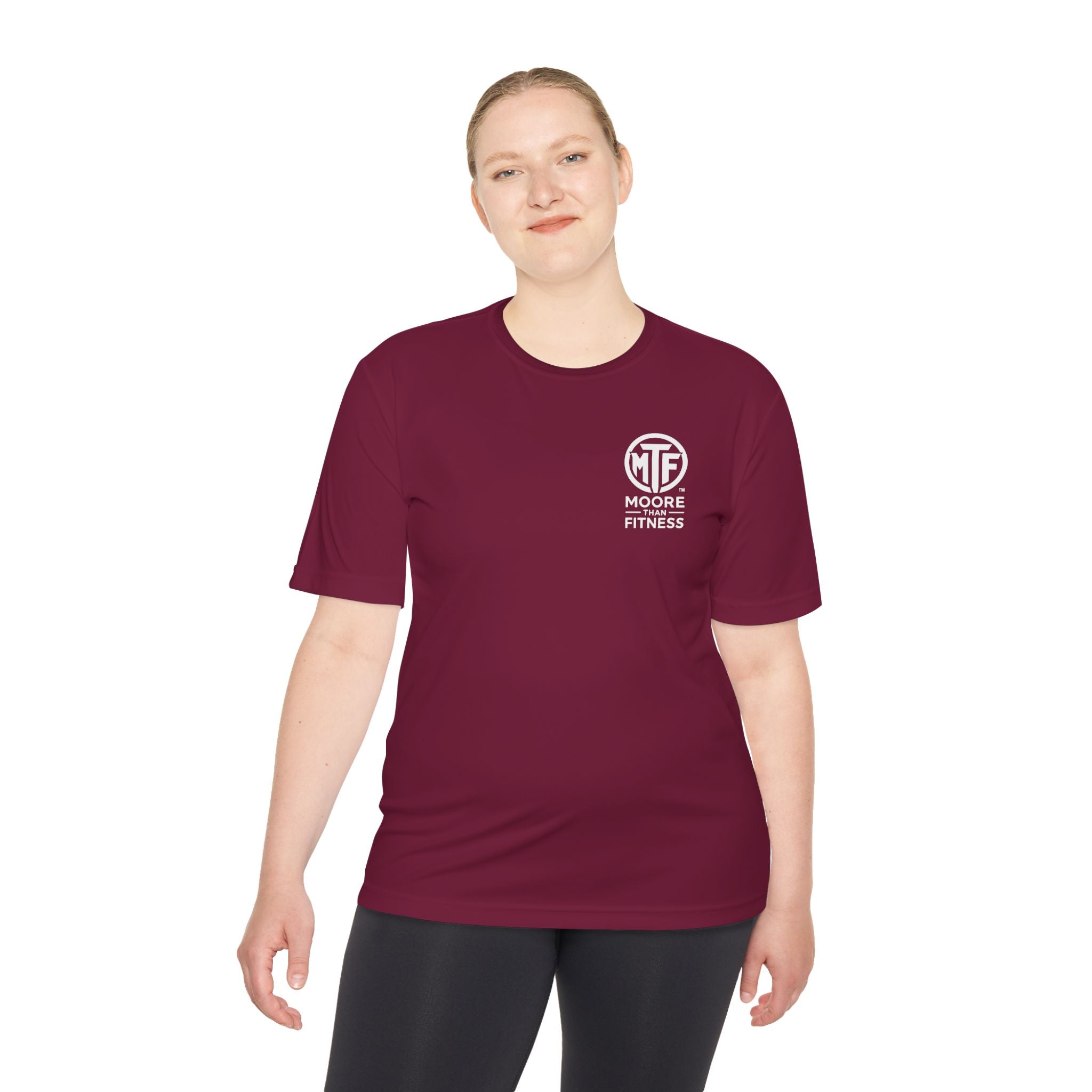 Moore Fitness 'Helping People Become More' Moisture-Wicking Tee