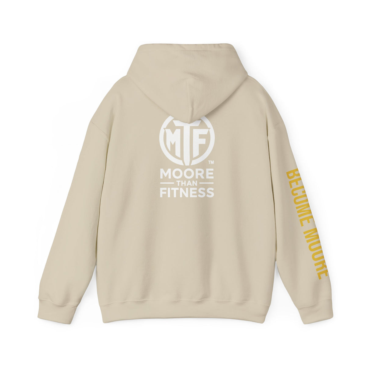 Signature Moore Than Fitness Logo Hoodie — "Become Moore" Sleeve Pullover