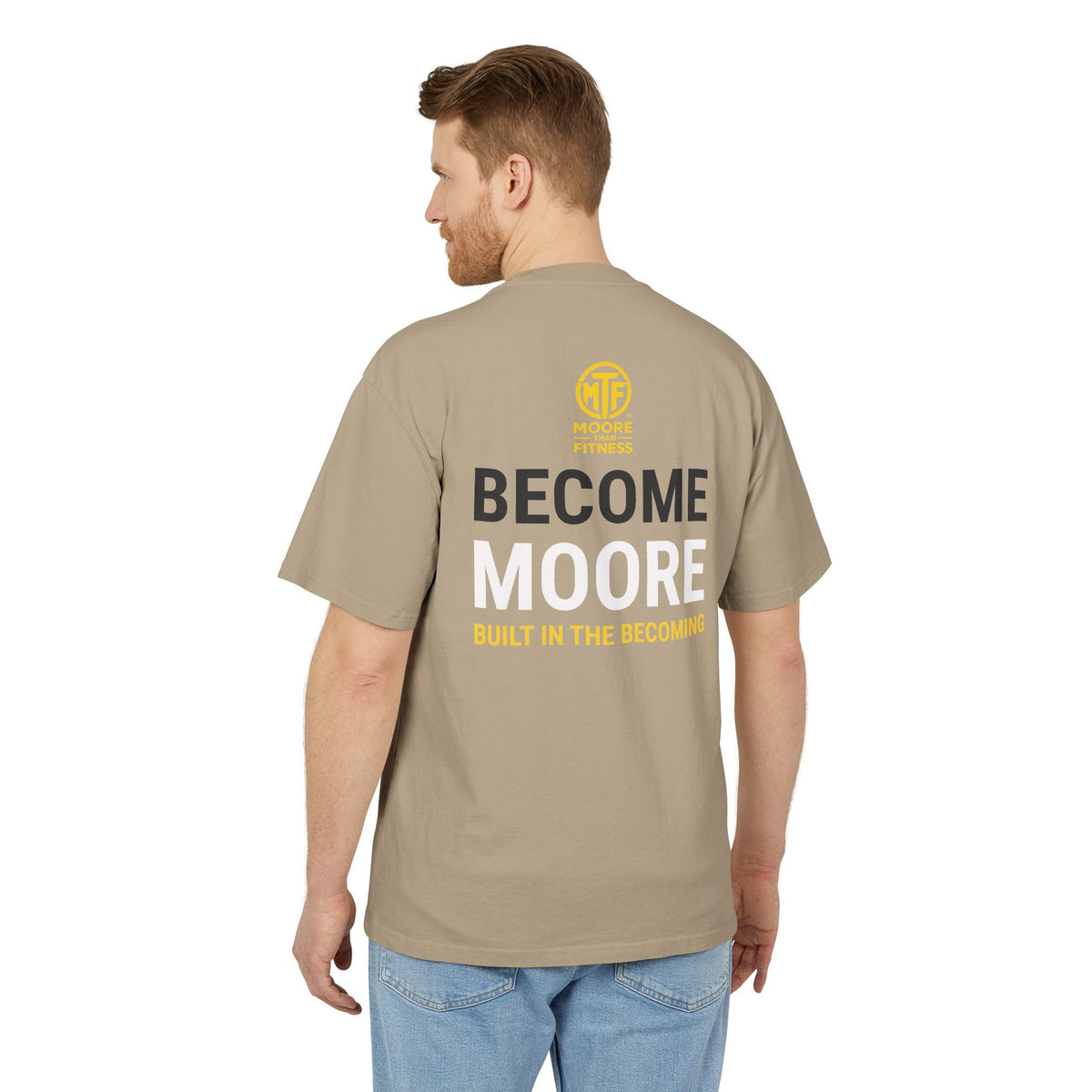 Become Moore Tee — 'Become Moore: Built in the Becoming' Motivational Crewneck