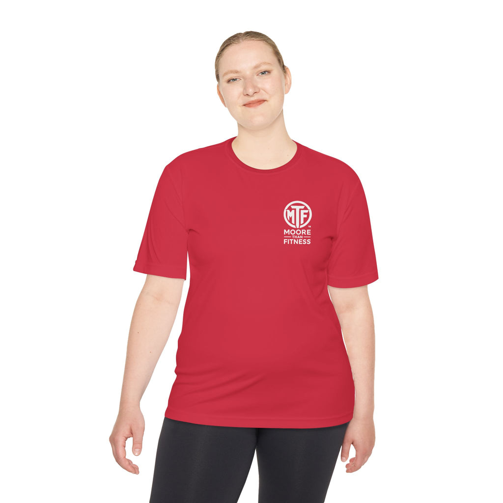 Moore Fitness 'Helping People Become More' Moisture-Wicking Tee