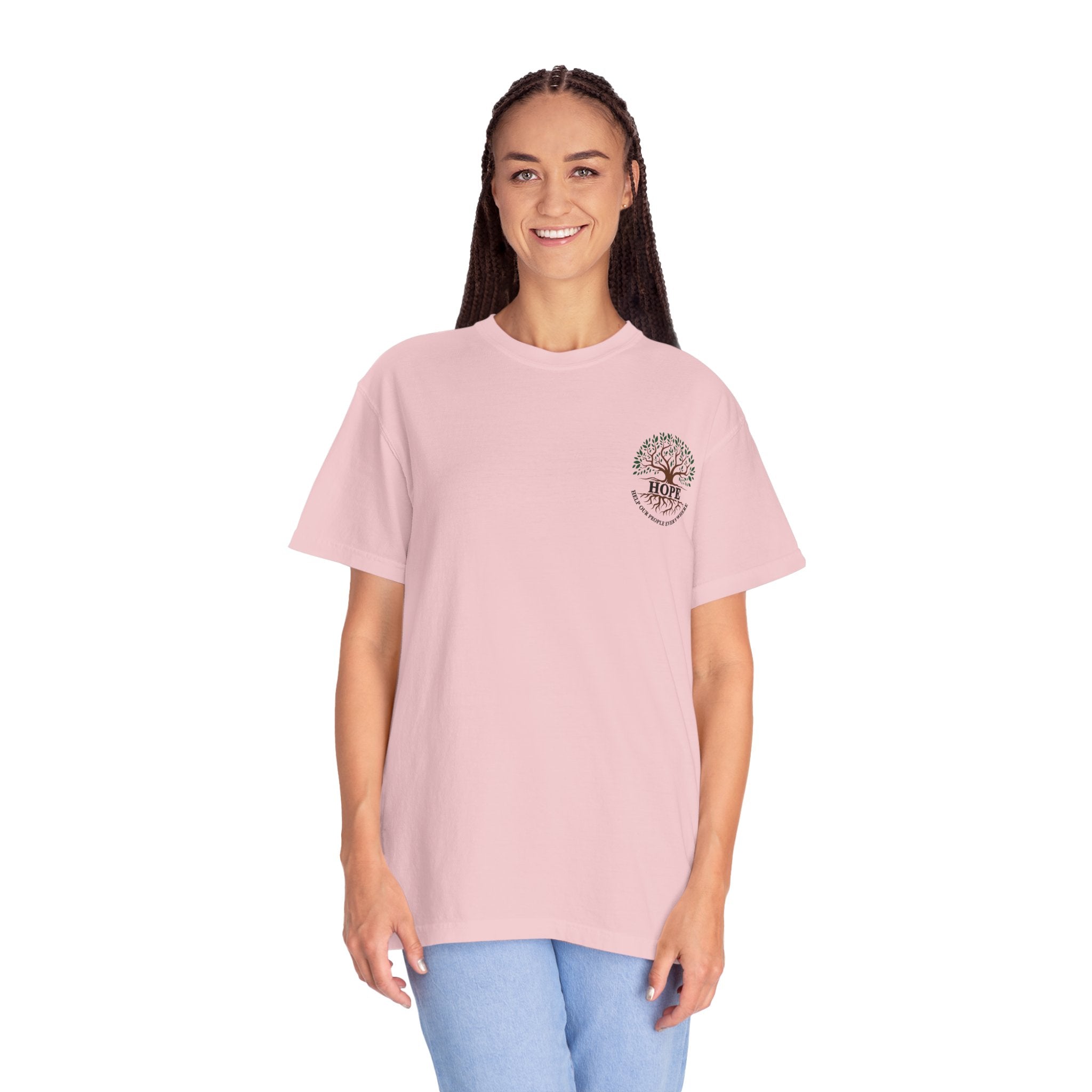 Hope Tree T-Shirt — "Help Our People Everywhere" Comfort Tee