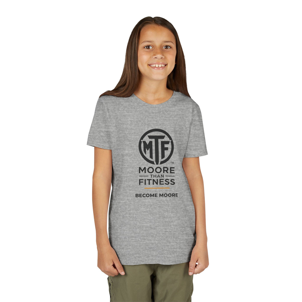 Youth Tee — Moore Than Fitness 'Become Moore' Logo Tee (Move With Purpose)