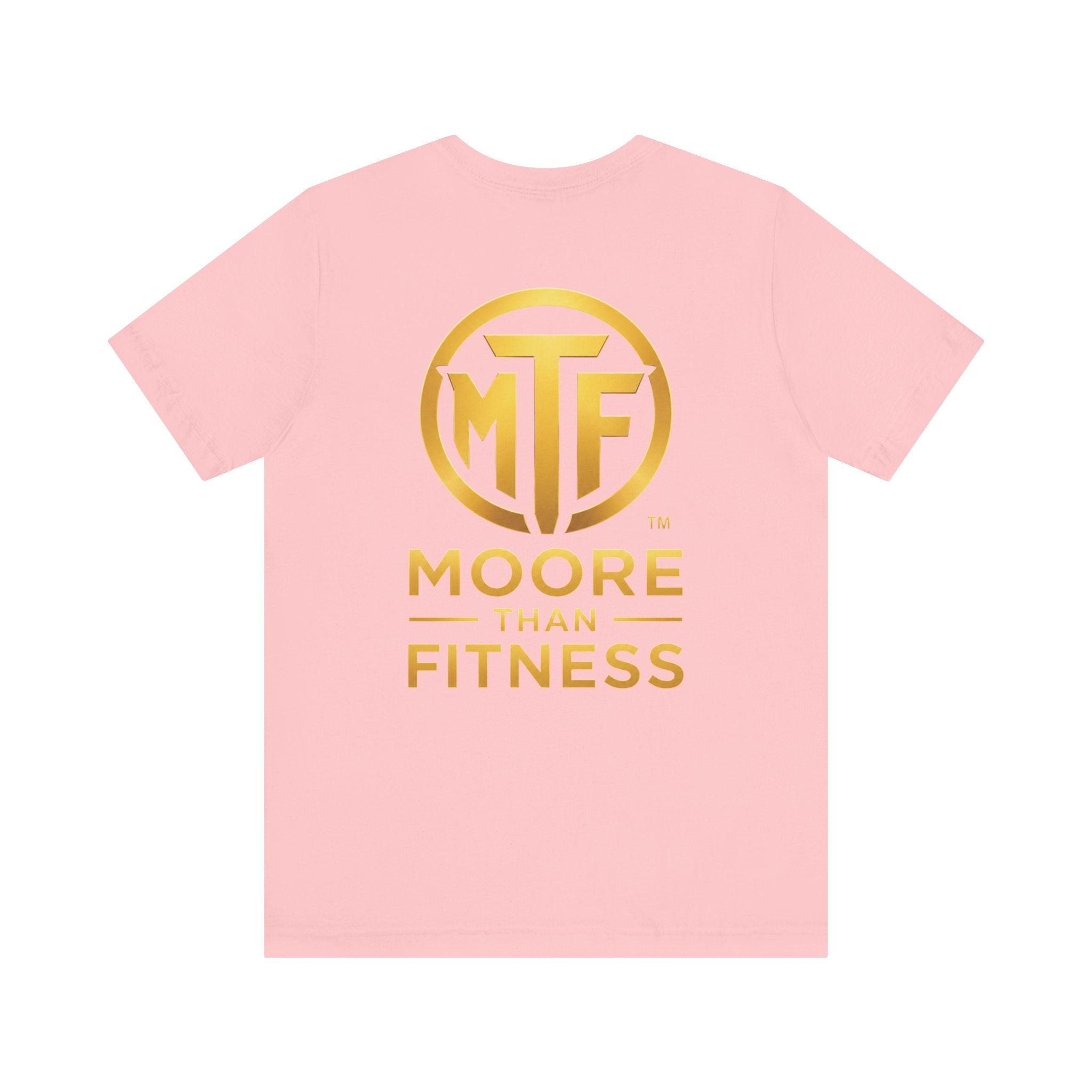 Moore Than Fitness Tee – Gold Logo Short Sleeve Shirt