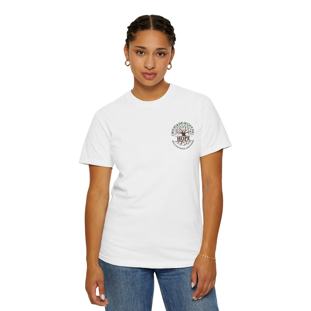 Hope Tree T-Shirt — "Help Our People Everywhere" Comfort Tee
