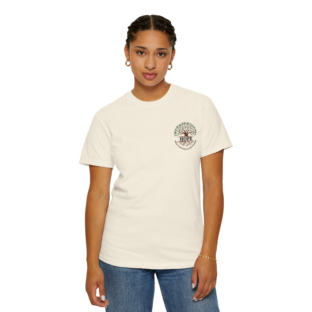Hope Tree T-Shirt — "Help Our People Everywhere" Comfort Tee