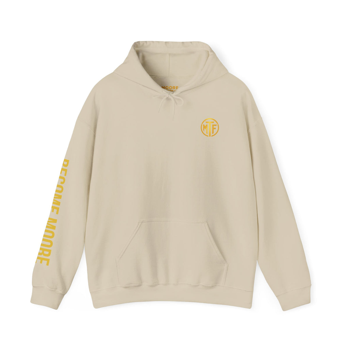 Signature Moore Than Fitness Logo Hoodie — "Become Moore" Sleeve Pullover