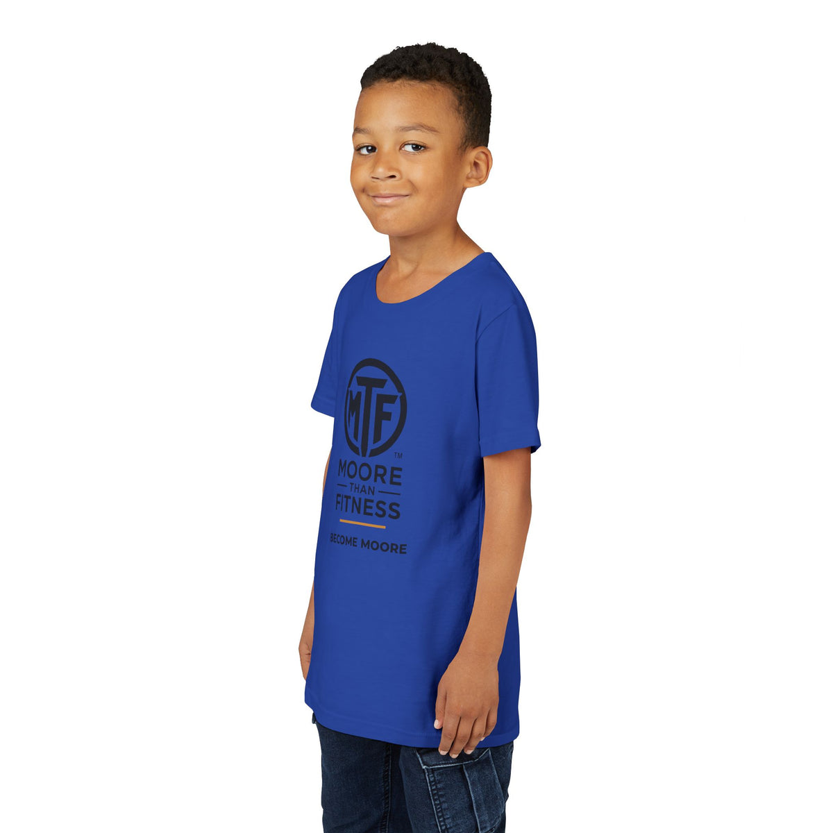 Youth Tee — Moore Than Fitness 'Become Moore' Logo Tee (Move With Purpose)