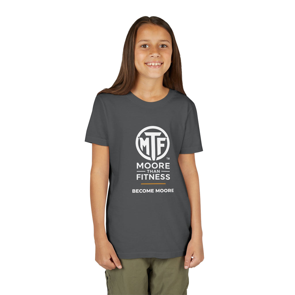 Youth Tee — Moore Than Fitness 'Become Moore' Logo Tee (Move With Purpose)