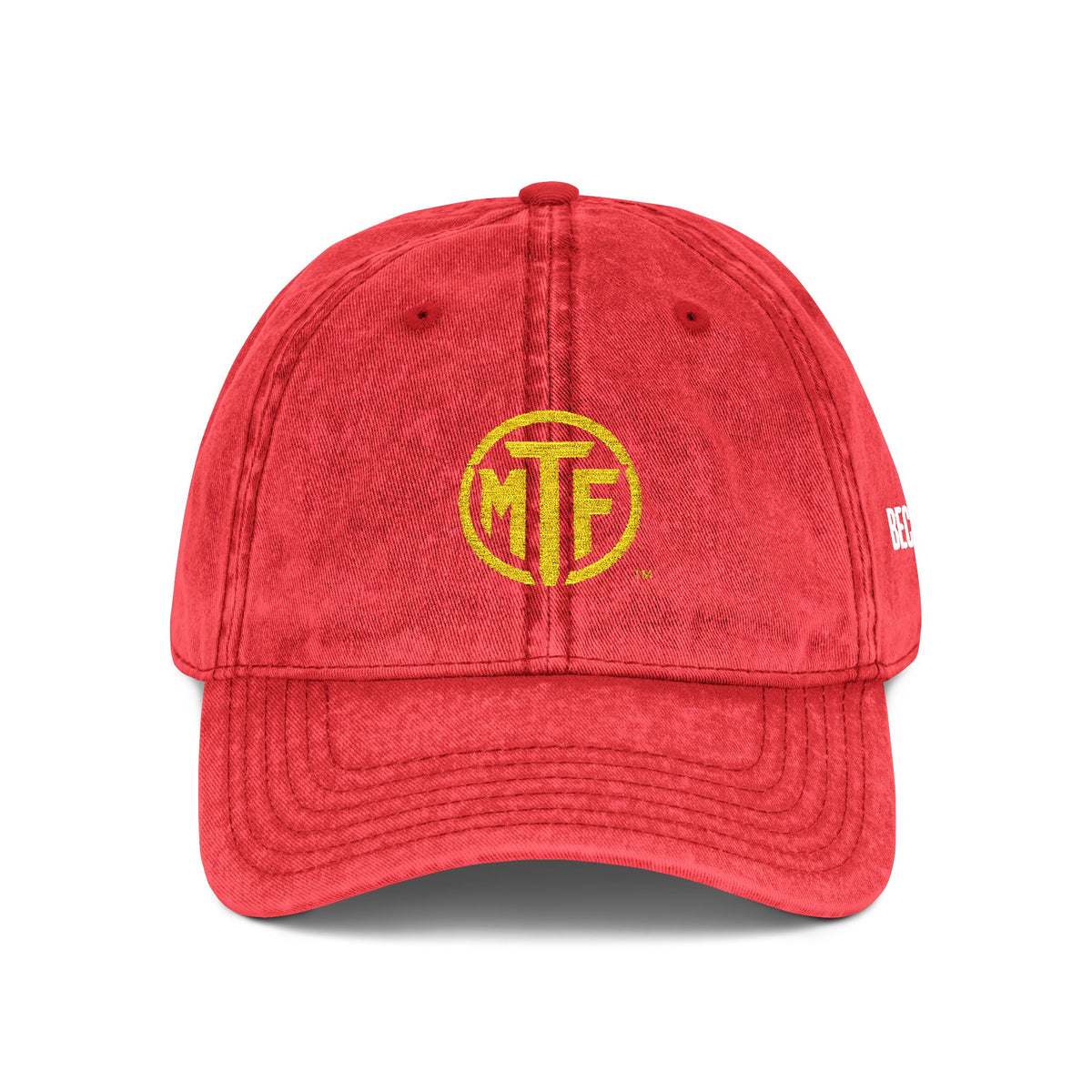 Vintage Embroidered Cap — Distressed Monogram Dad Hat