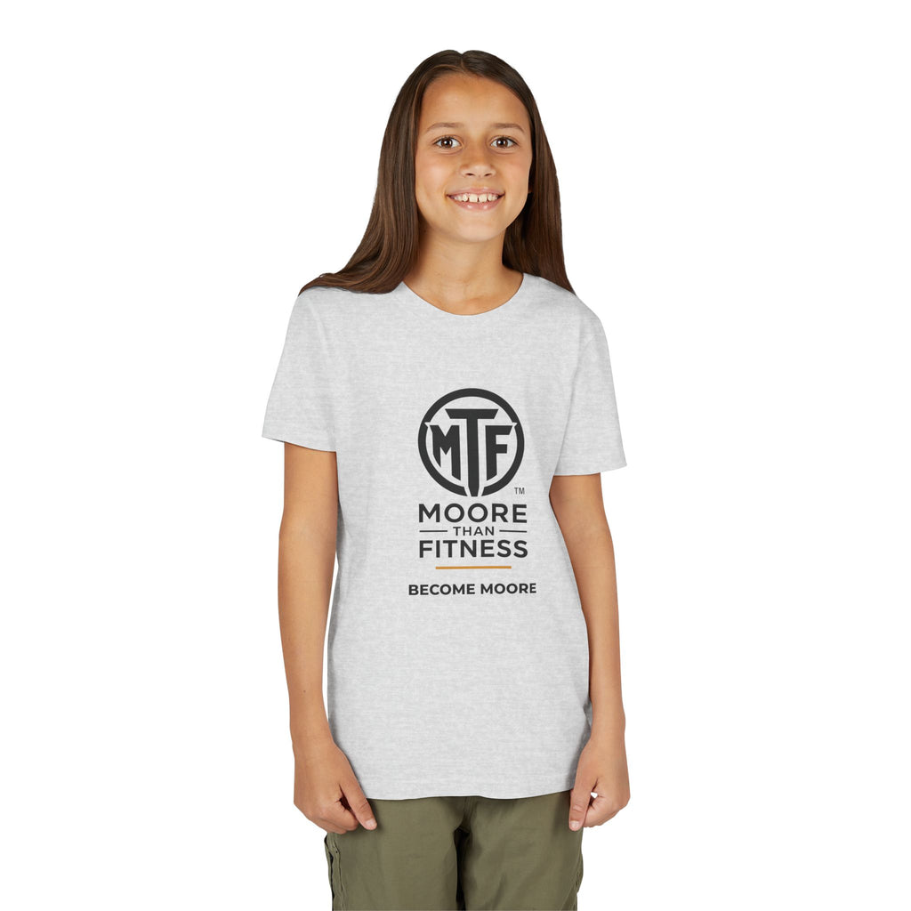 Youth Tee — Moore Than Fitness 'Become Moore' Logo Tee (Move With Purpose)
