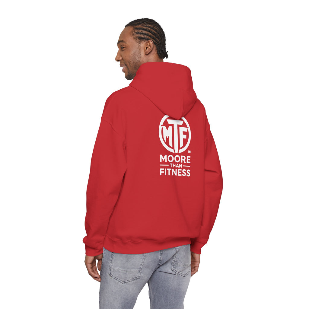 Signature Moore Than Fitness Logo Hoodie — "Become Moore" Sleeve Pullover
