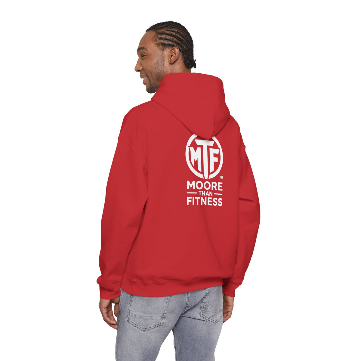 Signature Moore Than Fitness Logo Hoodie — "Become Moore" Sleeve Pullover