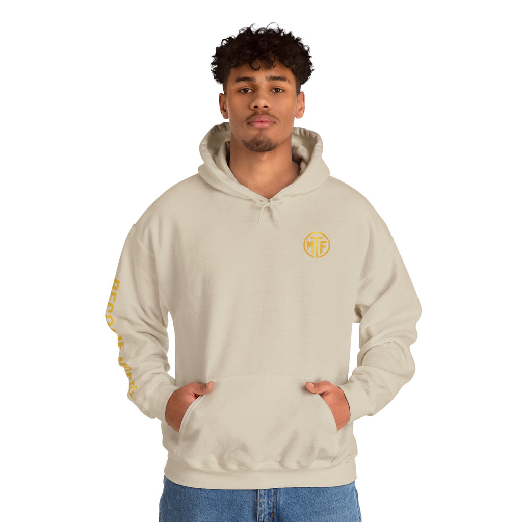 Signature Moore Than Fitness Logo Hoodie — "Become Moore" Sleeve Pullover