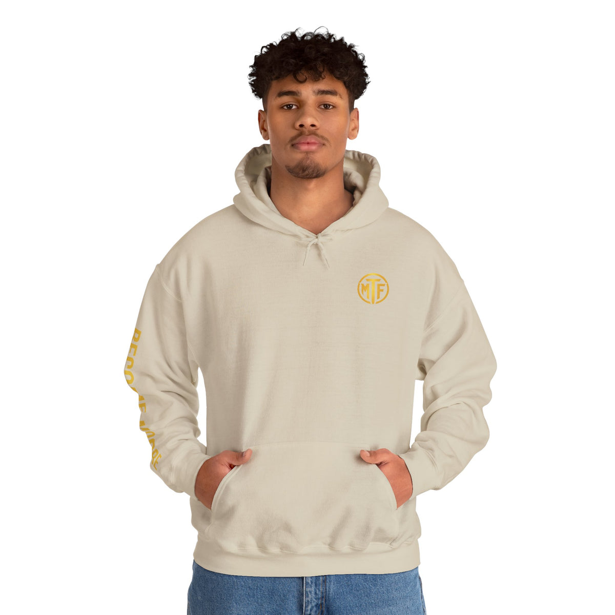 Signature Moore Than Fitness Logo Hoodie — "Become Moore" Sleeve Pullover