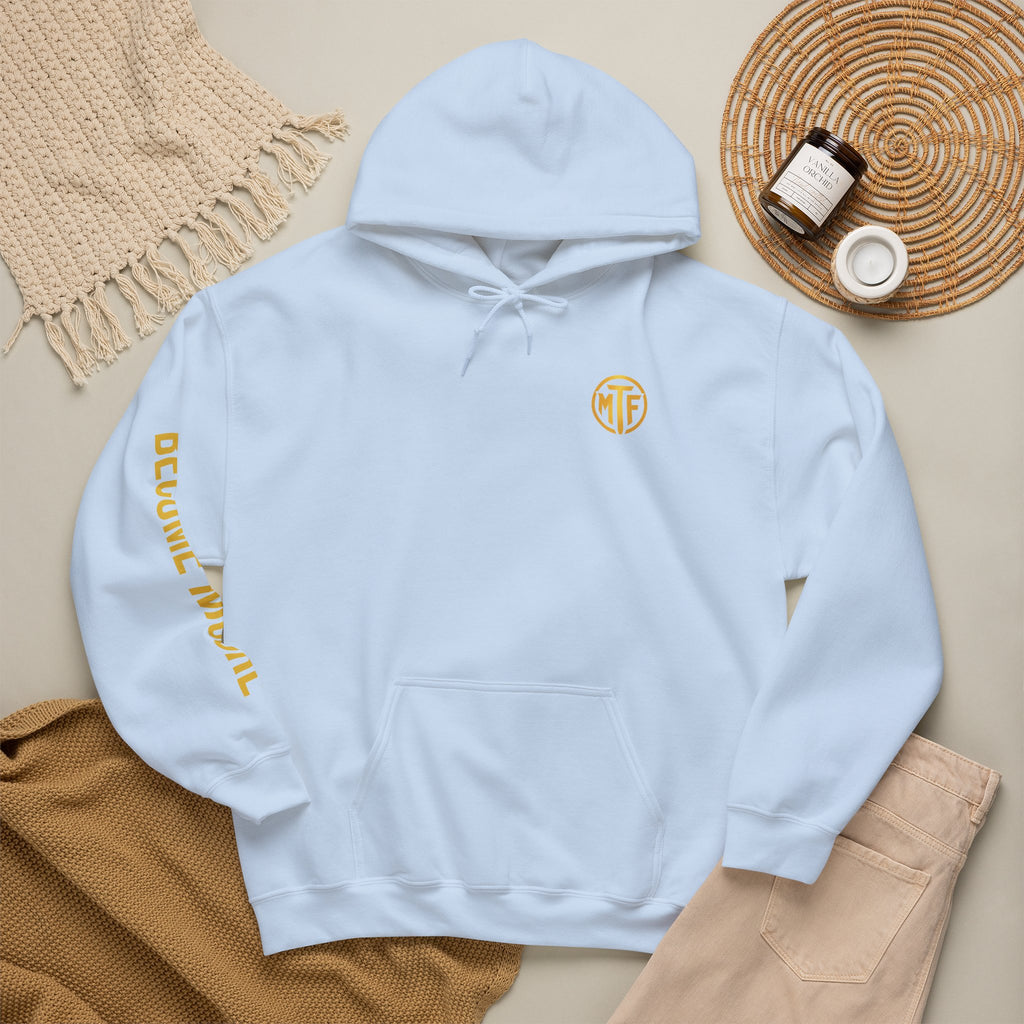 Signature Moore Than Fitness Logo Hoodie — "Become Moore" Sleeve Pullover