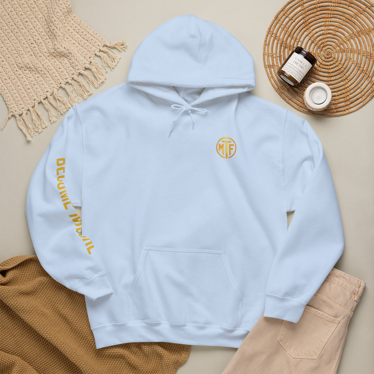 Signature Moore Than Fitness Logo Hoodie — "Become Moore" Sleeve Pullover