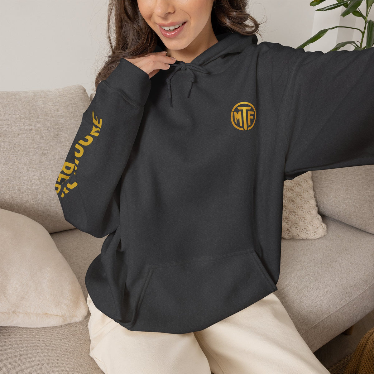 Signature Moore Than Fitness Logo Hoodie — "Become Moore" Sleeve Pullover