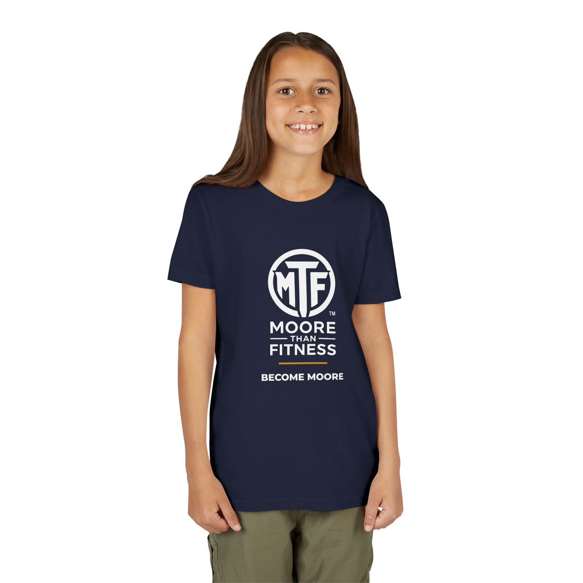 Youth Tee — Moore Than Fitness 'Become Moore' Logo Tee (Move With Purpose)