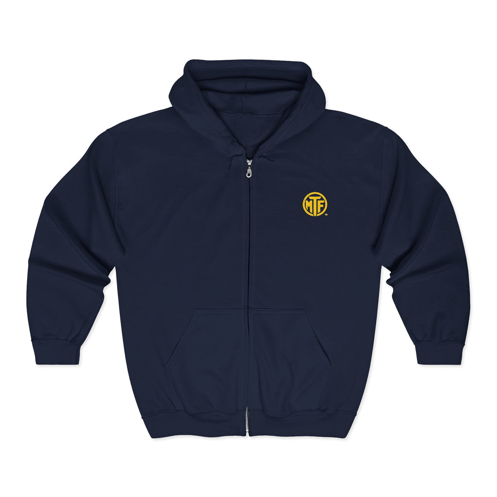 Become Moore Zip Hoodie — "Become Moore" Fitness Full-Zip Hooded Sweatshirt