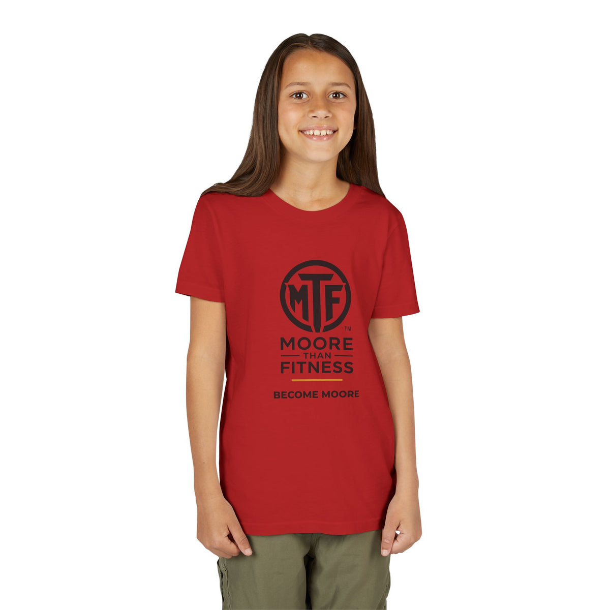 Youth Tee — Moore Than Fitness 'Become Moore' Logo Tee (Move With Purpose)