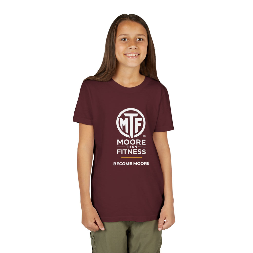 Youth Tee — Moore Than Fitness 'Become Moore' Logo Tee (Move With Purpose)