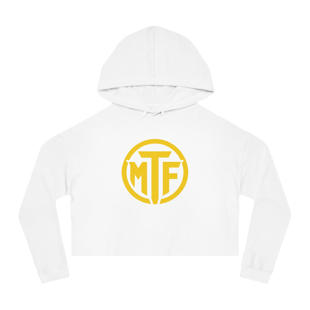 Moore Fitness Cropped Hoodie — "Protect Your Peace, Pursue Your Progress" Women's Athletic Hoodie