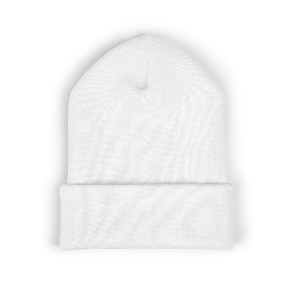 Embroidered Monogram Cuffed Beanie — Classic Knit Winter Hat
