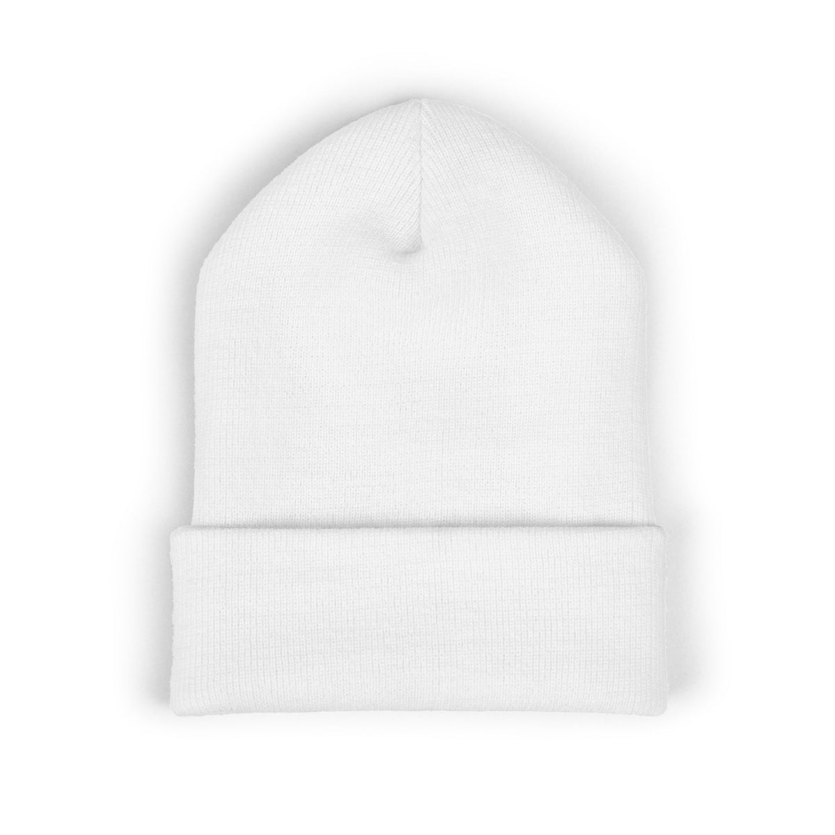 Embroidered Monogram Cuffed Beanie — Classic Knit Winter Hat