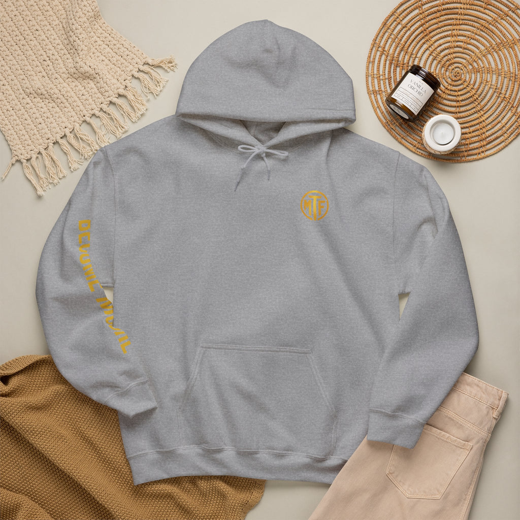 Signature Moore Than Fitness Logo Hoodie — "Become Moore" Sleeve Pullover