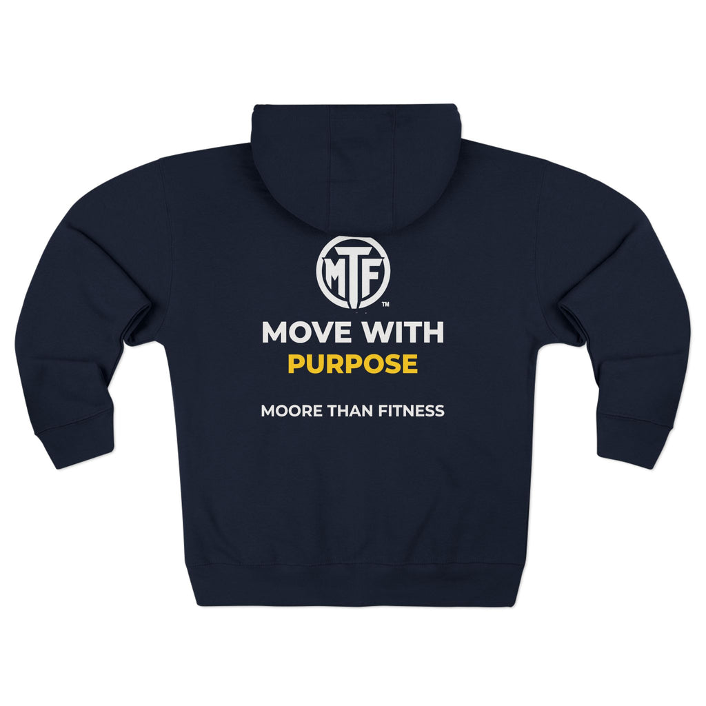 Move With Purpose Zip Hoodie — Moore Than Fitness Logo Fitness Hoodie
