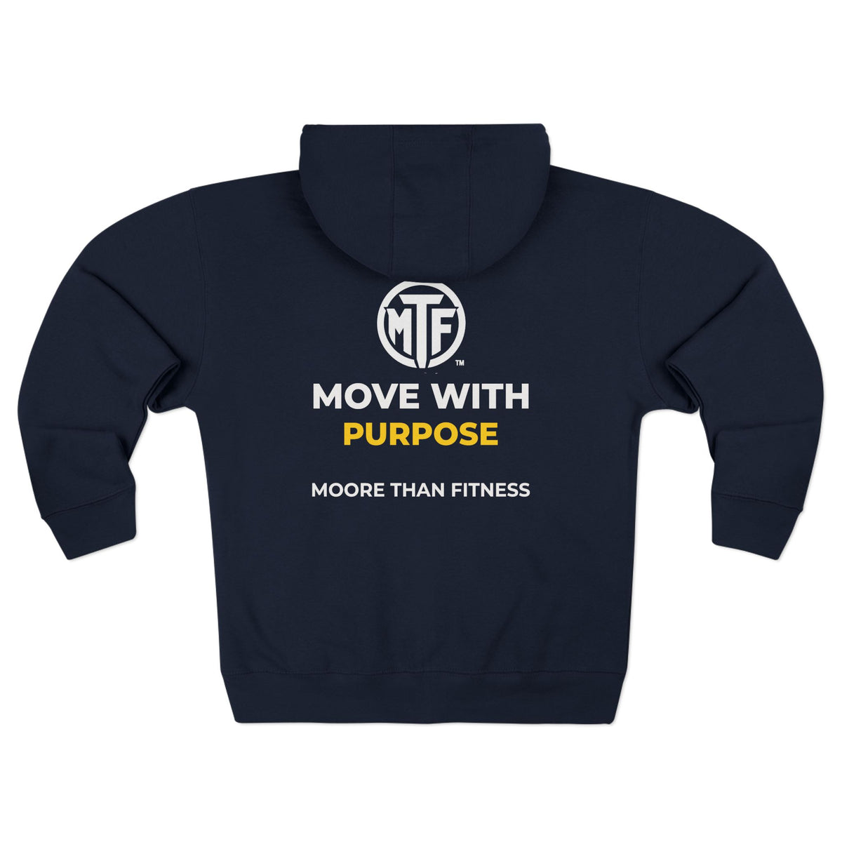 Move With Purpose Zip Hoodie — Moore Than Fitness Logo Fitness Hoodie