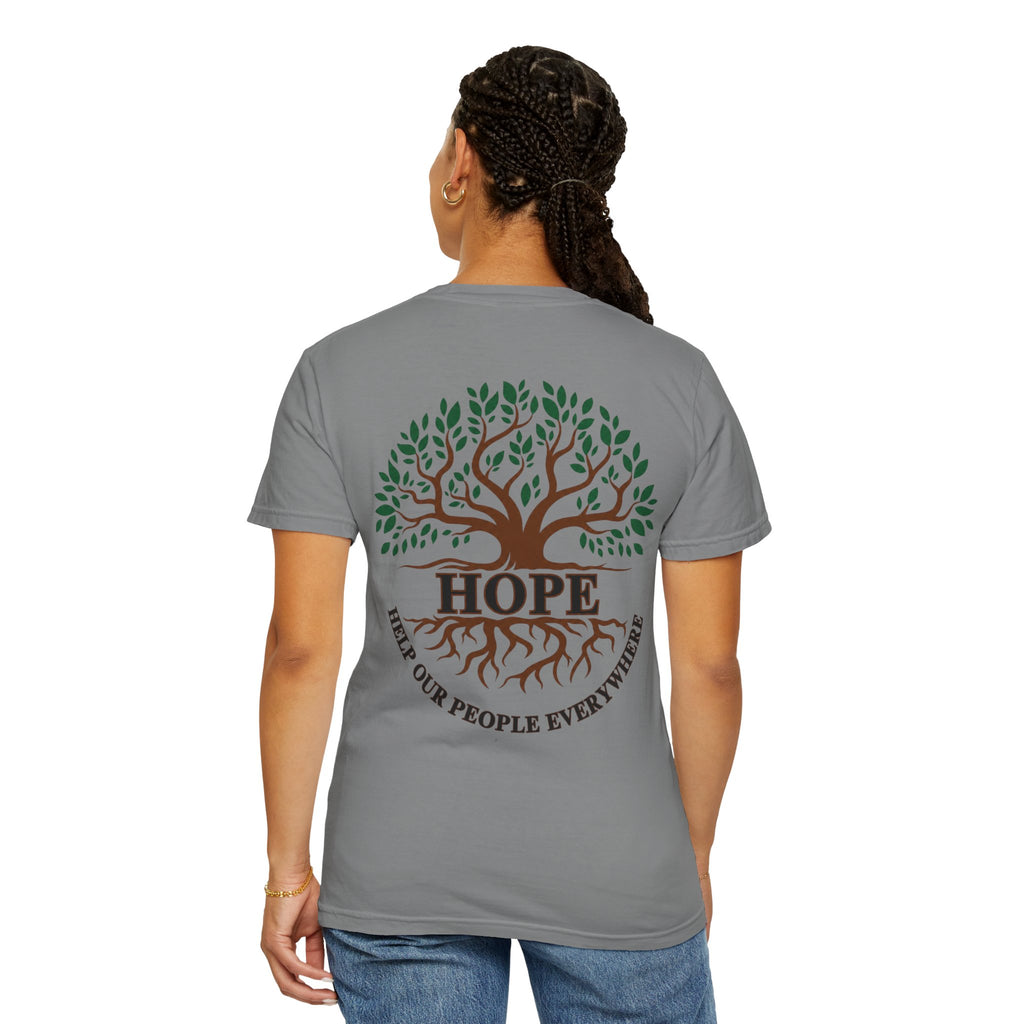 Hope Tree T-Shirt — "Help Our People Everywhere" Comfort Tee