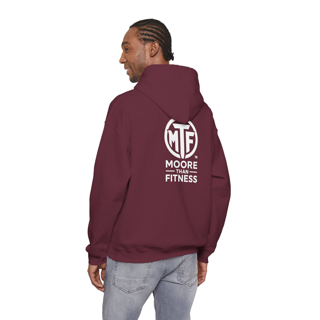 Signature Moore Than Fitness Logo Hoodie — "Become Moore" Sleeve Pullover
