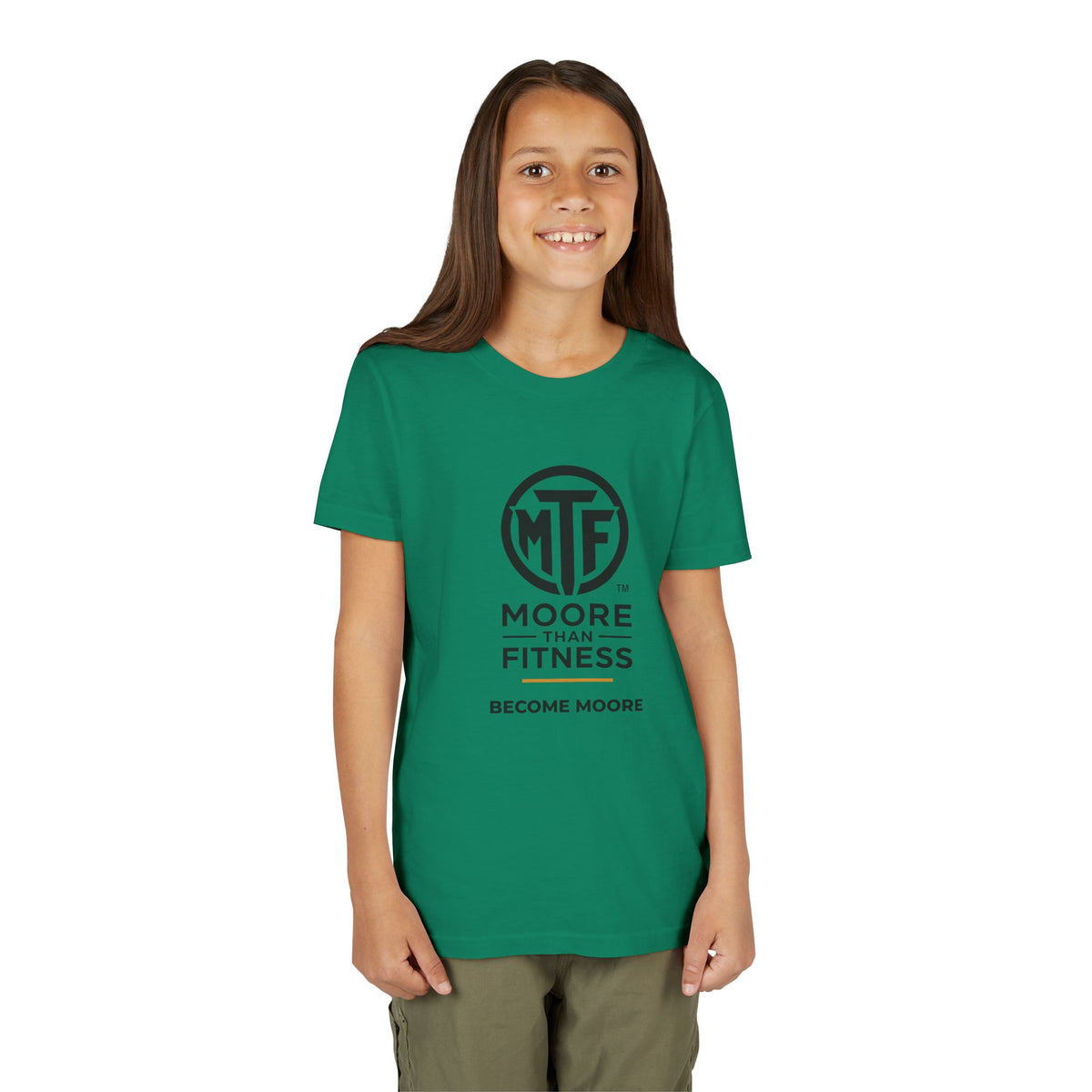 Youth Tee — Moore Than Fitness 'Become Moore' Logo Tee (Move With Purpose)